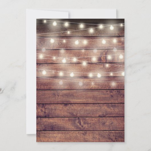 Rustiek hout Kerstmis feestdag Kaart (Achterkant)