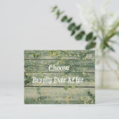 Rustiek hout kiest gelukkig ooit na citaat briefkaart (Staand voorkant)