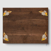 Rustiek Hout Kleine Pompoen Sinaasappel Baby showe Gastenboek (Achterkant)