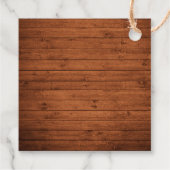 Rustiek hout koraal bloemenbruiloft dank u bedankjes labels (Achterkant)