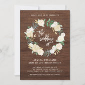 rustiek hout | Krans bruiloft met foto terug Kaart (Voorkant)