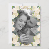 rustiek hout | Krans bruiloft met foto terug Kaart (Achterkant)