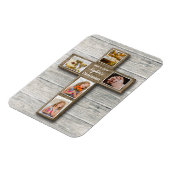 Rustiek hout kruis eerste communie foto - magneet (Linkerzijde)