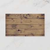 Rustiek Hout  Lace Wedding Registry Insert Informatiekaartje (Achterkant)