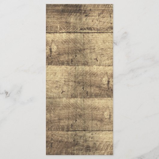 Rustiek Hout  Land Aangepaste Bruiloft Menu (Achterkant)