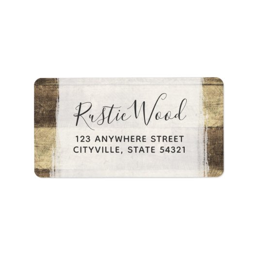 Rustiek Hout Land Boerderij Barn Boards Etiket (Voorkant)