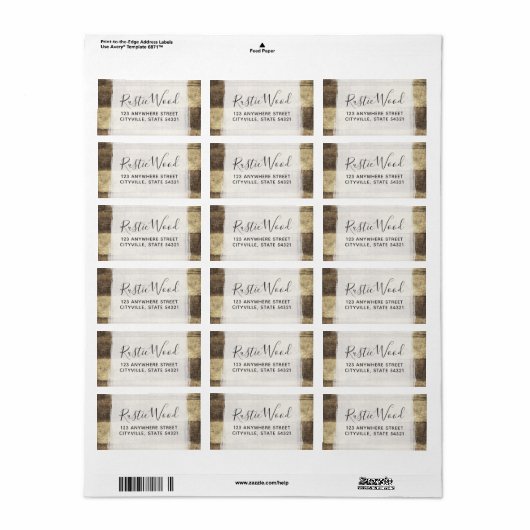 Rustiek Hout Land Boerderij Barn Boards Etiket (Full Sheet)