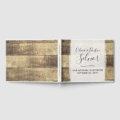 Rustiek Hout  Land Boerderij Bruiloft Gastenboek (Volledig)