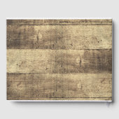 Rustiek Hout  Land Boerderij Bruiloft Gastenboek (Achterkant)