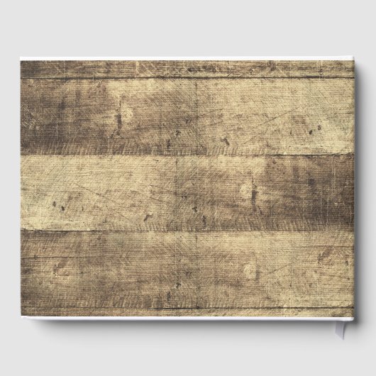 Rustiek Hout  Land Boerderij Bruiloft Gastenboek (Achterkant)