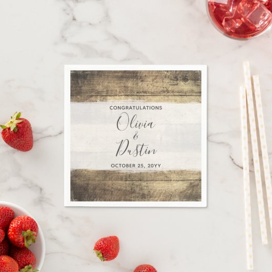 Rustiek Hout  Land Boerderij Bruiloft Servet (Insitu)