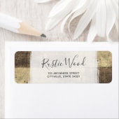 Rustiek Hout Land Boerderij Retouradres Etiket (Insitu)