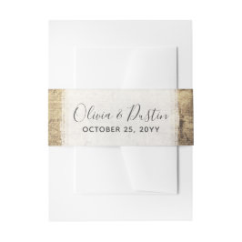 Rustiek Hout Land Boerderij Schuur Bruiloft Uitnodigingen Wikkel