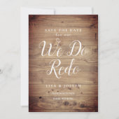 Rustiek hout land doen we opnieuw uitgesteld kaart (Voorkant)