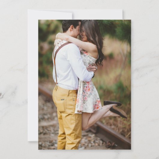 Rustiek Hout Land Mason Jar Lights Bruiloft FOTO Kaart (Achterkant)