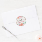 Rustiek Hout Landhuis Bloemen Roos Boutique Ronde Sticker (Envelop)