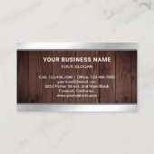 Rustiek Hout Laptop PC Computer Reparatie Technicu Visitekaartje (Achterkant)