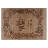 Rustiek hout "Laser gegraveerd" bruiloft Jubileum Snijplank (Voorkant)