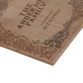 Rustiek hout "Laser gegraveerd" bruiloft Jubileum Snijplank (Hoek)