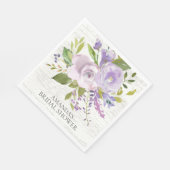 Rustiek Hout Lavendel Bloemen Douche Papier Servet (Hoek)