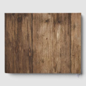 Rustiek Hout & Lichte Strings Bruiloft Gastenboek (Achterkant)