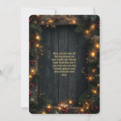 Rustiek Hout Lijst Kerstfoto Collage Feestdagenkaart (Achterkant)