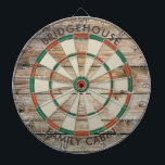 Rustiek Hout Look Familie Spelletjes Kamer Custom Dartbord<br><div class="desc">Verhoog uw game-avonden met onze aangepaste familie houten effect dartbord, ontworpen om een persoonlijke touch aan uw huis te brengen. Met dit unieke dartbord kunt u met trots uw familienaam en locatie weergeven, waardoor het niet alleen een spel is, maar ook een gekoesterd familie-erfstuk. Ideaal voor bijeenkomsten, achtertuinfeesten of gewoon...</div>