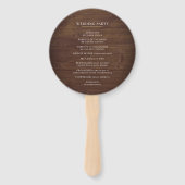 Rustiek Hout Magnolia Aangepaste Bruiloft Handwaaier (Achterkant)