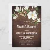 Rustiek Hout Magnolia Zuid-Vrijgezellenfeest Kaart (Voorkant)