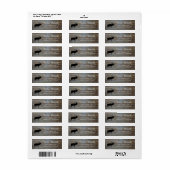 Rustiek hout | Mannelijk Wildlife Elk Silhouette Etiket (Full Sheet)