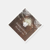 Rustiek Hout Mason Jar Baby's Breath Barn Wedding Servetten (Hoek)