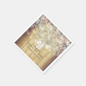 Rustiek Hout Mason Jar Baby's Breath Barn Wedding Servetten (Hoek)