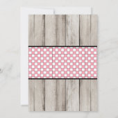 Rustiek Hout Meisje Baby Q Sprinkle, BBQ baby show Kaart (Achterkant)