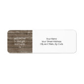 Rustiek Hout met Christelijk Quote Etiket (Voorkant)