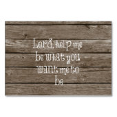 Rustiek Hout met Christelijk Quote Kaart (Achterkant)