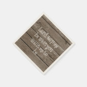 Rustiek Hout met Christelijk Quote Servet (Hoek)