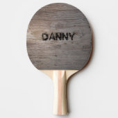 Rustiek Hout met Jouw naam Ping Pong Paddle Tafeltennisbatje (Achterkant)