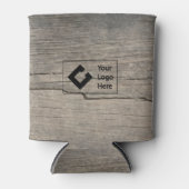 Rustiek hout met Logo Blikjeskoeler (Voorkant)