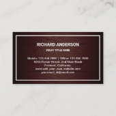 Rustiek Hout Metallic Goud Aroma Olie Parfum Fles Visitekaartje (Achterkant)