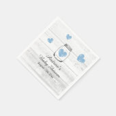 Rustiek hout metselaar jar boy's baby shower party servet (Hoek)