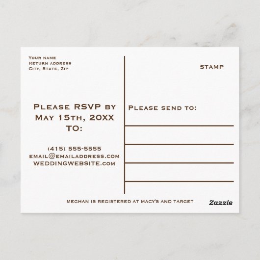 Rustiek hout metselaar verlichting bruids douche u briefkaart (Achterkant)