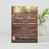 Rustiek hout metselaar verlichting bruids douche u kaart (Staand voorkant)