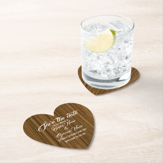 Rustiek hout modern opslaan van de datum kartonnen onderzetters (Insitu)