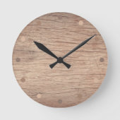 Rustiek hout modern ronde klok (Voorkant)