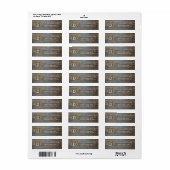 Rustiek hout monogram | Land Westerne bruiloft Etiket (Full Sheet)