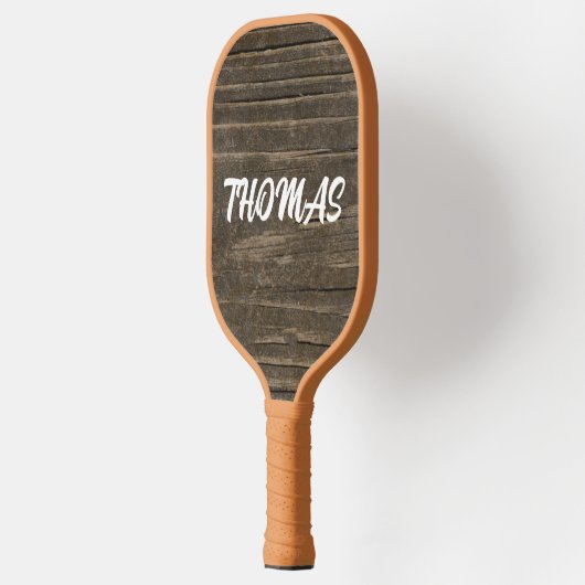RUSTIEK HOUT MONOGRAM SCRIPT AANGEPASTE NAAM PICKLEBALL PADDLE (Links)