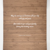 Rustiek hout multi foto Kerstmis Drieluik Wenskaart (Binnenkant midden)