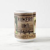 Rustiek Hout NUMERO UNO PAPA Foto Vaderdag Koffiemok (Center)