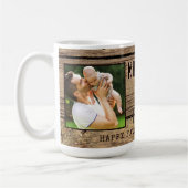 Rustiek Hout NUMERO UNO PAPA Foto Vaderdag Koffiemok (Links)