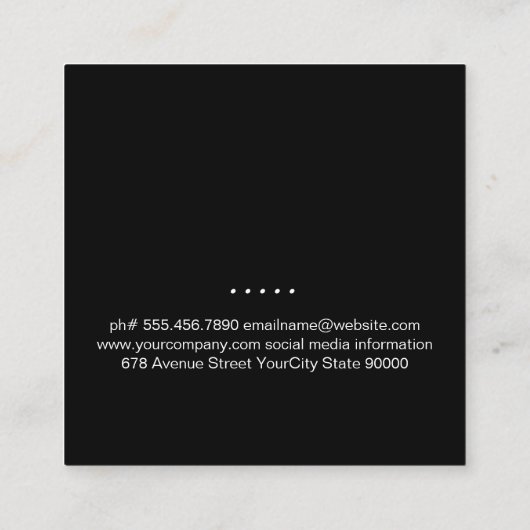 Rustiek hout / onroerend goed vierkante visitekaartje (Achterkant)